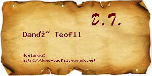 Danó Teofil névjegykártya
